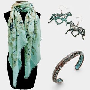Infrared Studio Jewelry - Wild Horses Patina Verdigris Pave Copper Earrings Infrared Studio Jewelry - Wild Horses Patina Verdigris Pave Copper Earrings